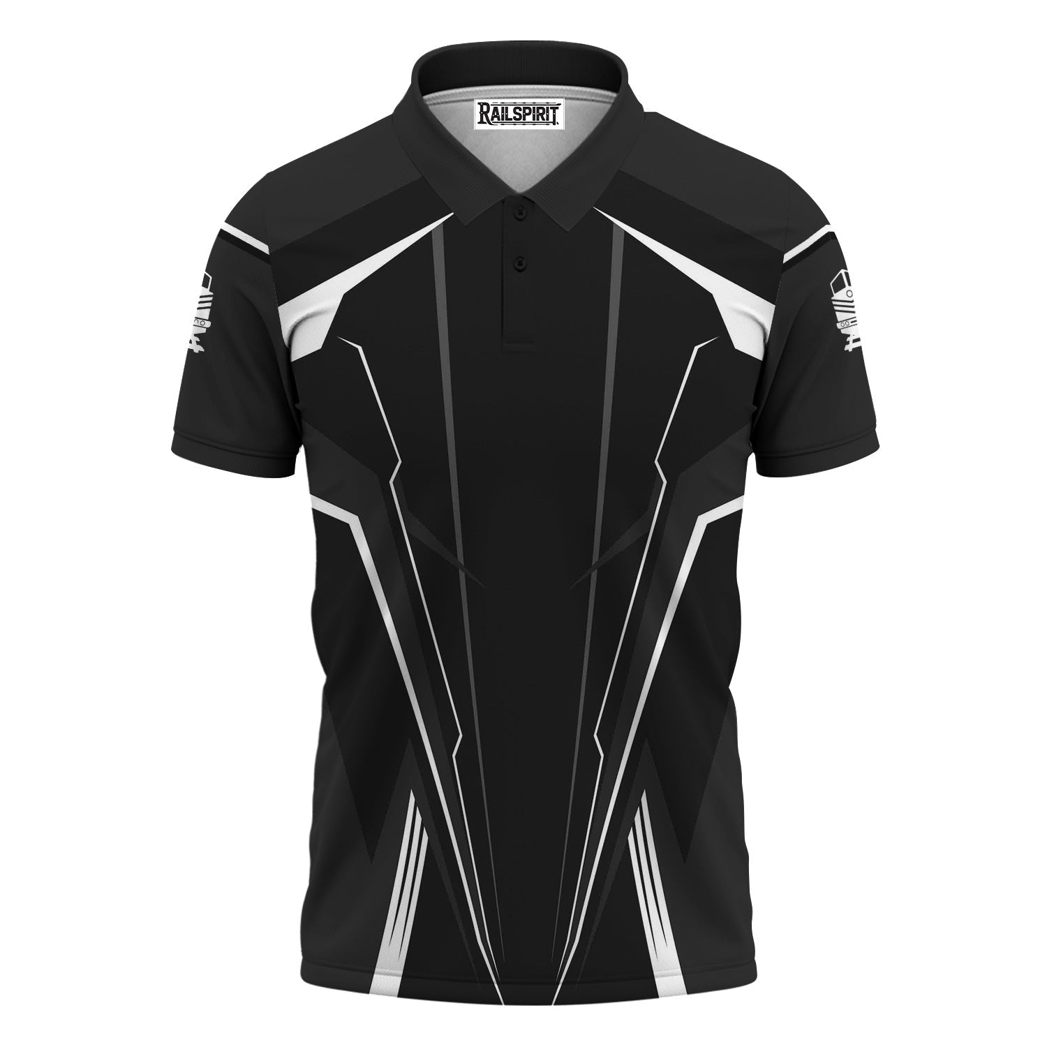 Railspirit Personalized Northern Pacific Railway Polo Shirt Lightning-Edge Design Train Shirt For Railroad Lovers