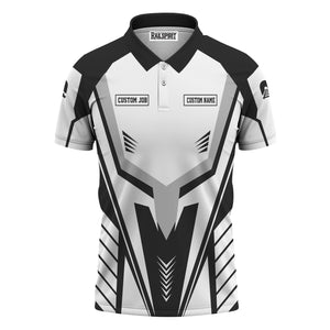 Railspirit Personalized Northern Pacific Railway Polo Shirt Workwear-Inspired with Custom Position Train Shirt