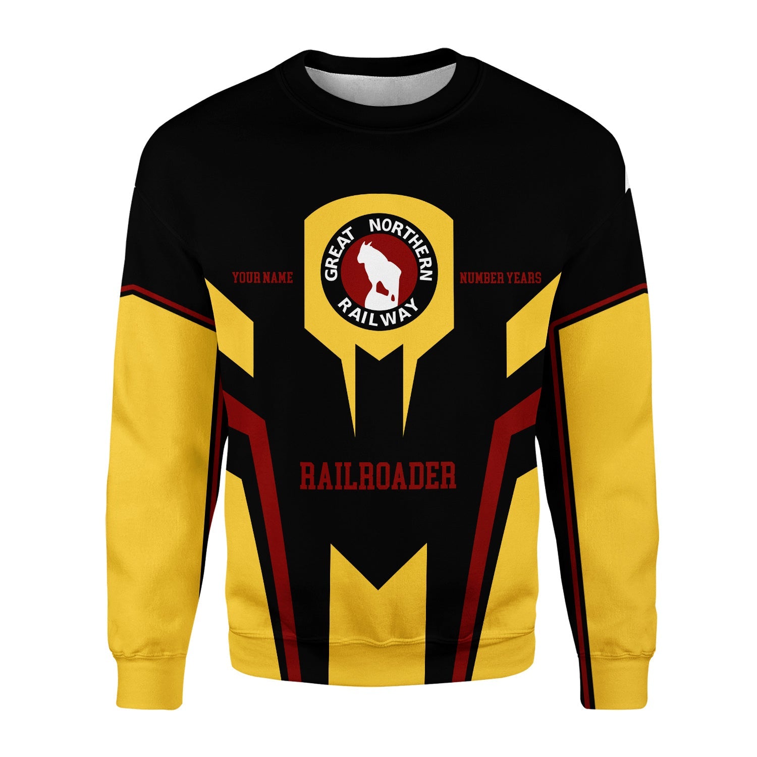 Railspirit Personalized Great Northern Railway Sweatshirt Custom Year Railroader GNR Shirt Gift Idea For Train Lover