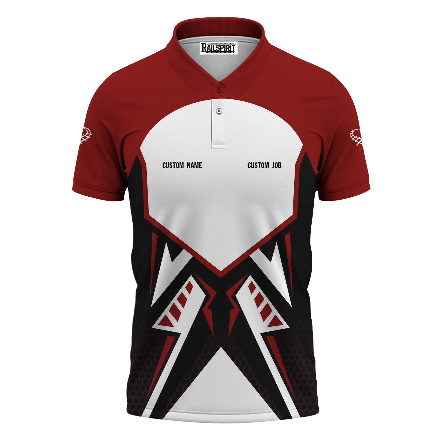 Railspirit Personalized Great Northern Railway Polo Shirt Vibriant Style with Custom Position GNR Train Shirt