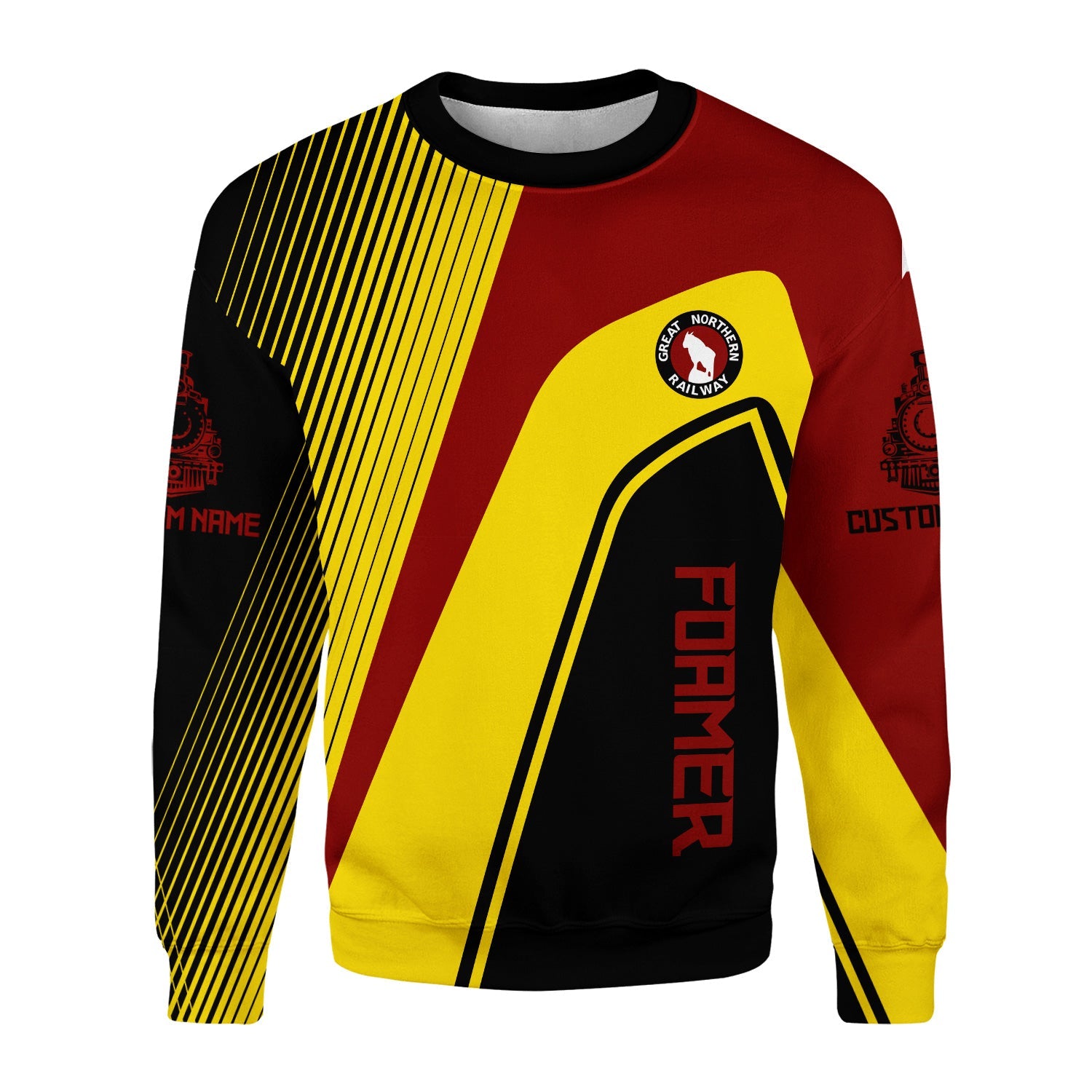 Railspirit Personalized Great Northern Railway Sweatshirt Vibrant Striking Style GNR Shirt For Rail Enthusiasts