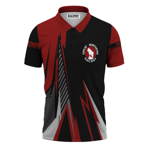 Railspirit Personalized Great Northern Railway Polo Shirt Lightning-Inspired Railway Style GNR Shirt For Train Lovers