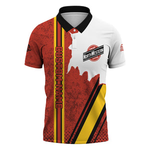 Railspirit Personalized Chicago and North Western Railway Polo Shirt All Over Printed Unisex Shirt
