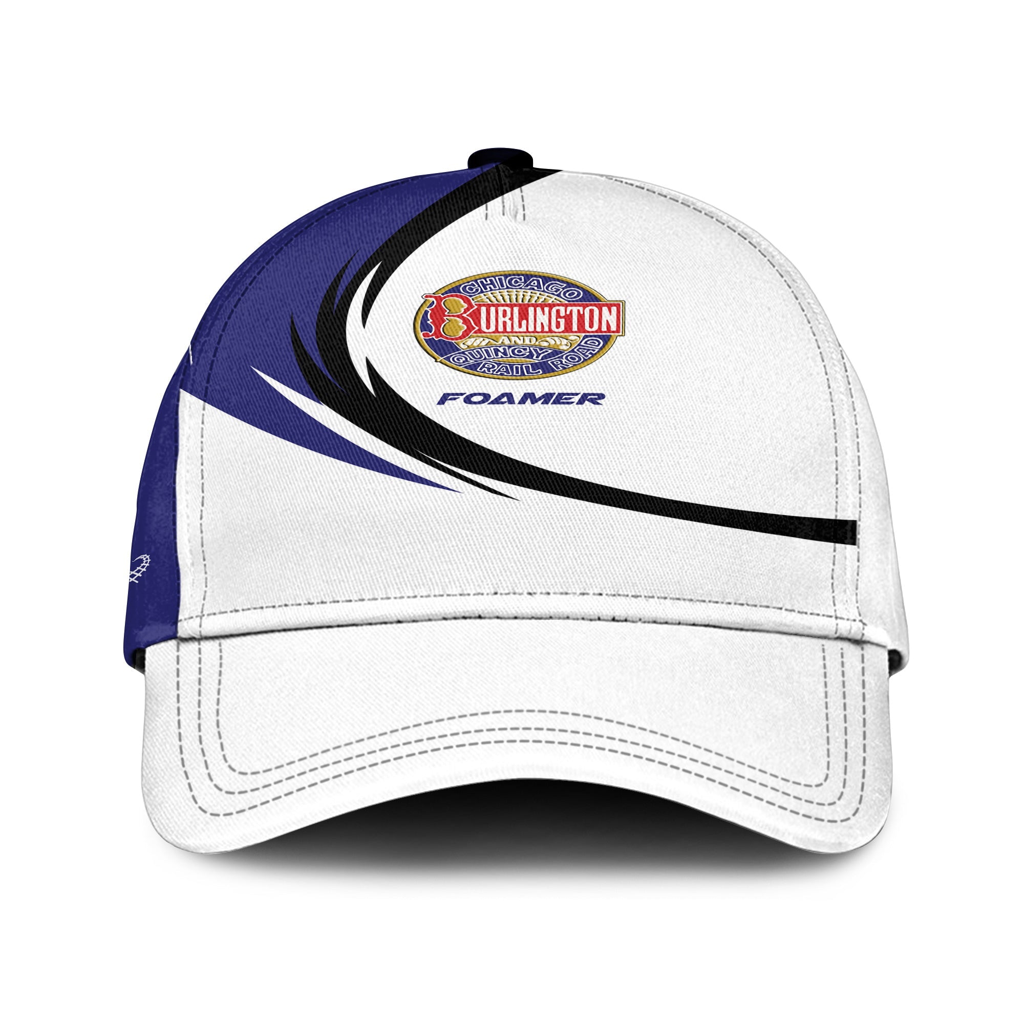 Railspirit Chicago, Burlington and Quincy Railroad Classic Cap Unique Graphic Style Cap For Train Enthusiasts