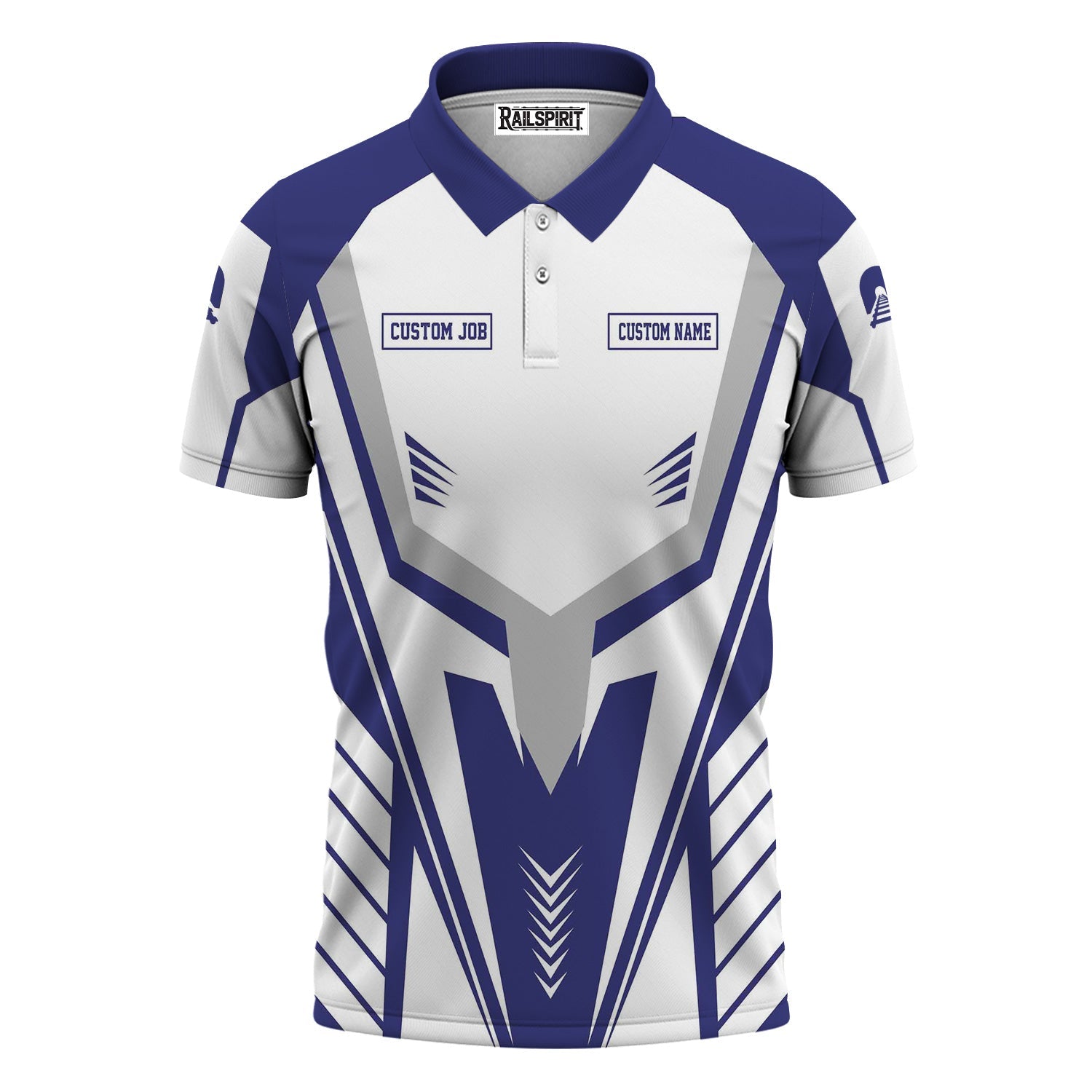 Railspirit Personalized Chicago, Burlington and Quincy Railroad Polo Shirt Workwear-Inspired with Custom Position Train Shirt