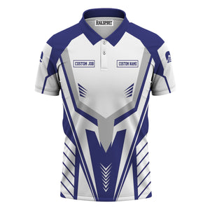 Railspirit Personalized Chicago, Burlington and Quincy Railroad Polo Shirt Workwear-Inspired with Custom Position Train Shirt