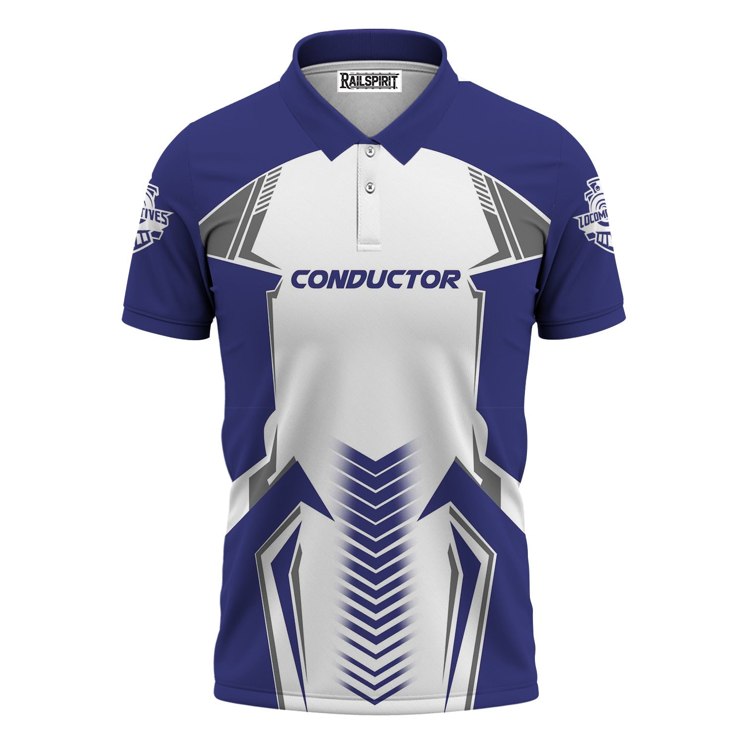 Railspirit Personalized Chicago, Burlington and Quincy Railroad Polo Shirt Standout Style with Custom Position Train Shirt