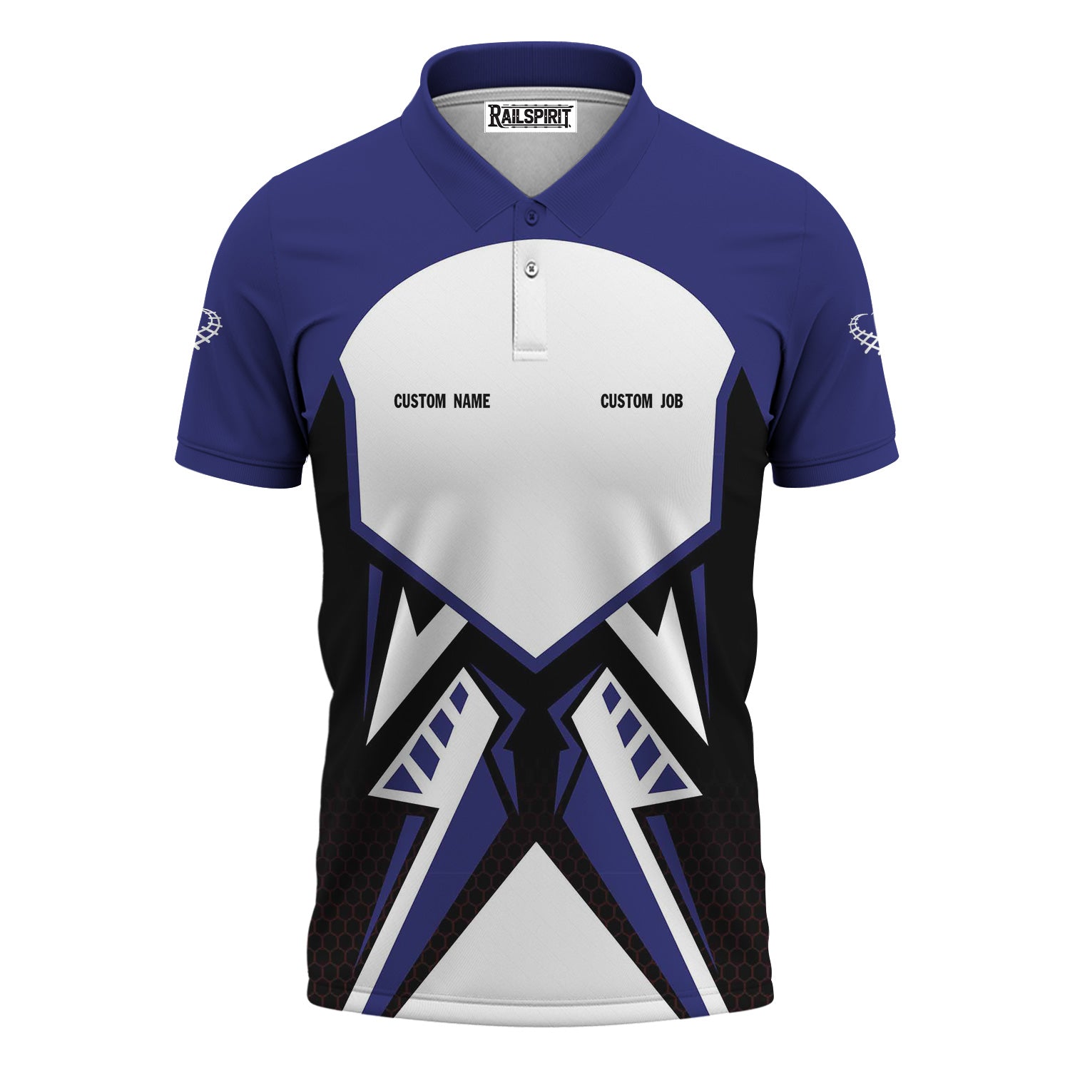 Railspirit Personalized Chicago, Burlington and Quincy Railroad Polo Shirt Vibriant Style with Custom Position Train Shirt