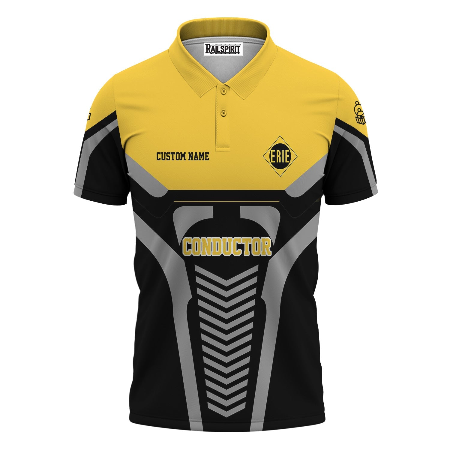 Railspirit Personalized Erie Railroad Polo Shirt Track-Inspired with Custom Job Position  Train Shirt