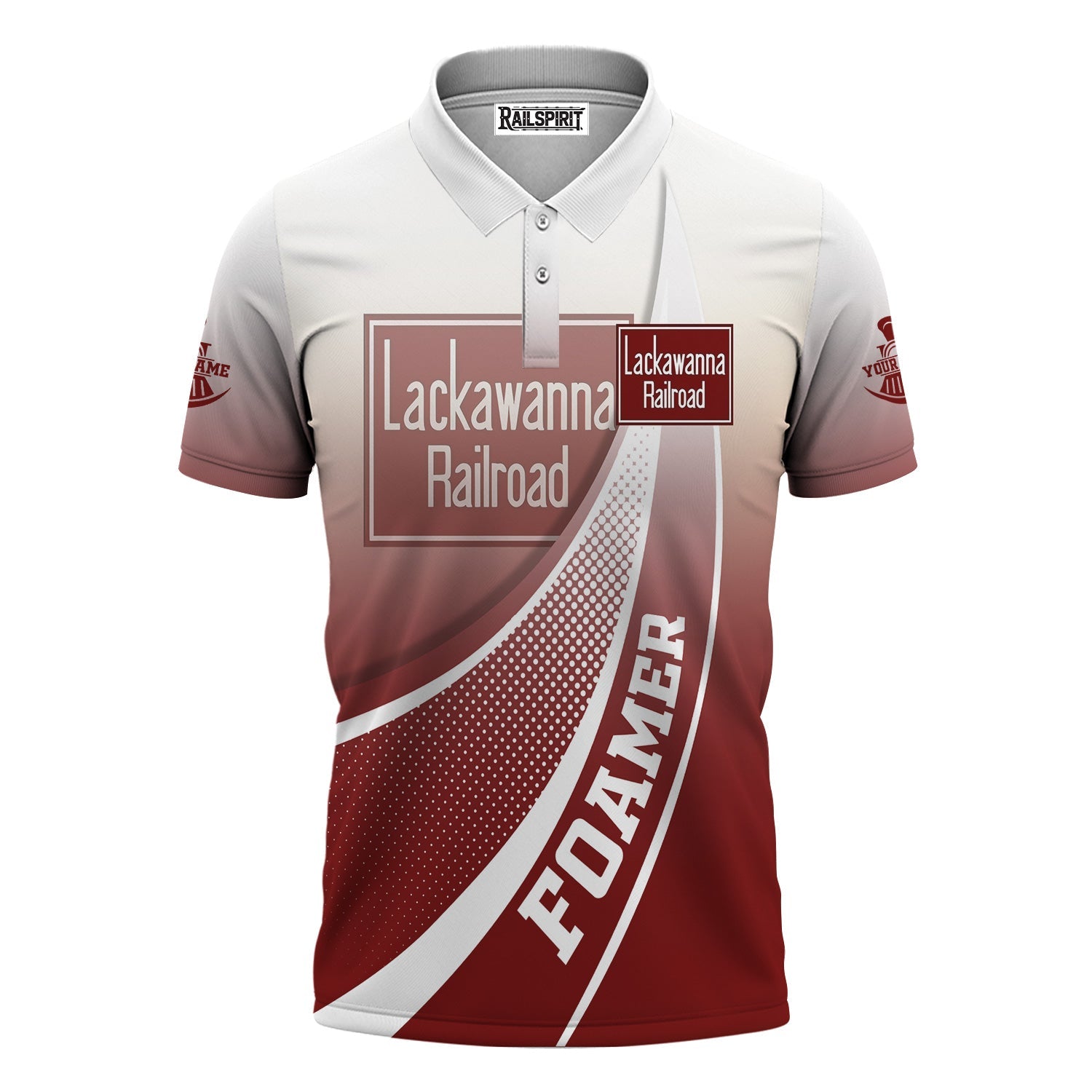 Railspirit Personalized Delaware, Lackawanna and Western Railroad Polo Shirt Railway-Themed Style DL&W Shirt Gift Idea For Trainspotter