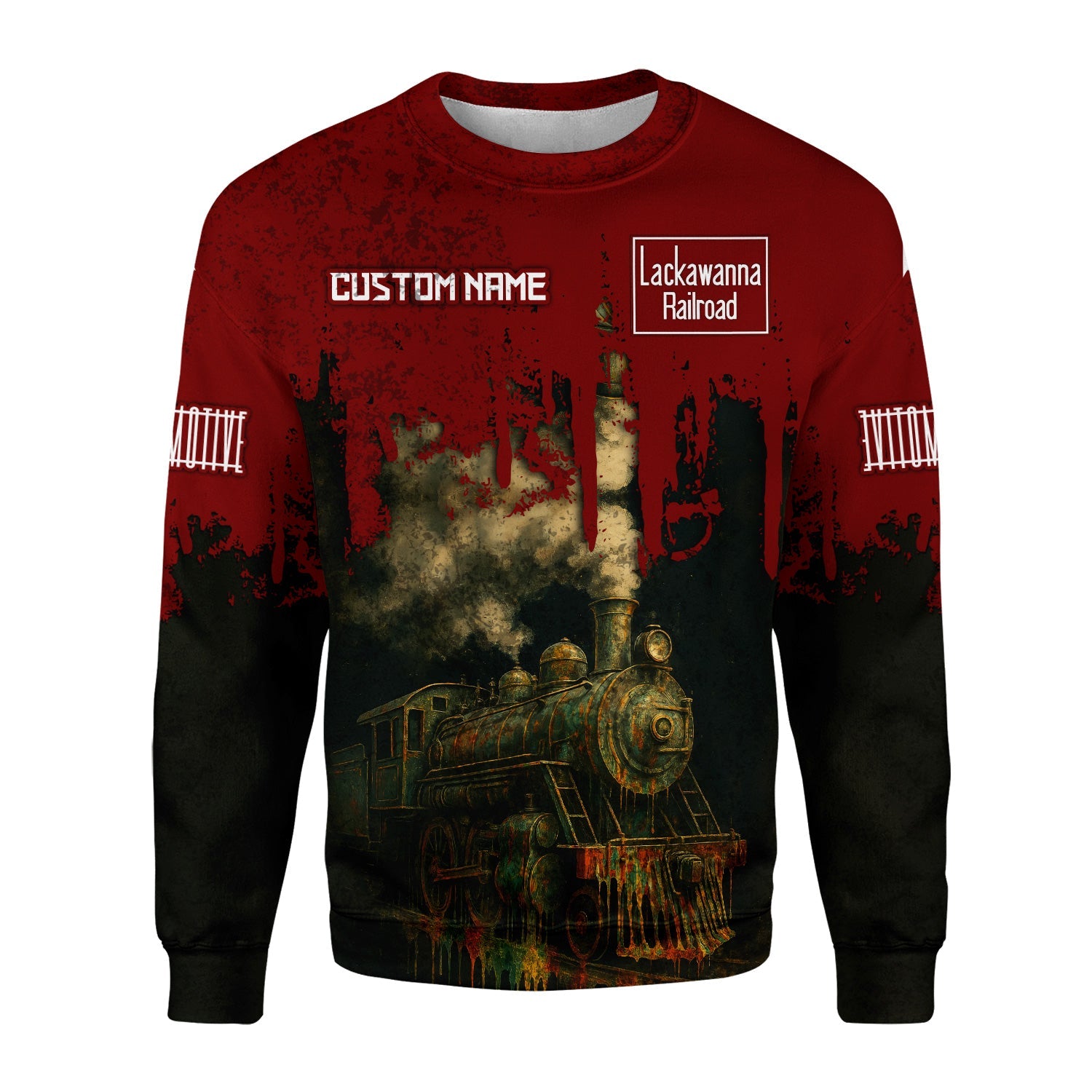 Railspirit Personalized Delaware, Lackawanna and Western Railroad Sweatshirt Vintage Train Art Style DL&W Shirt For Locomotive Fans