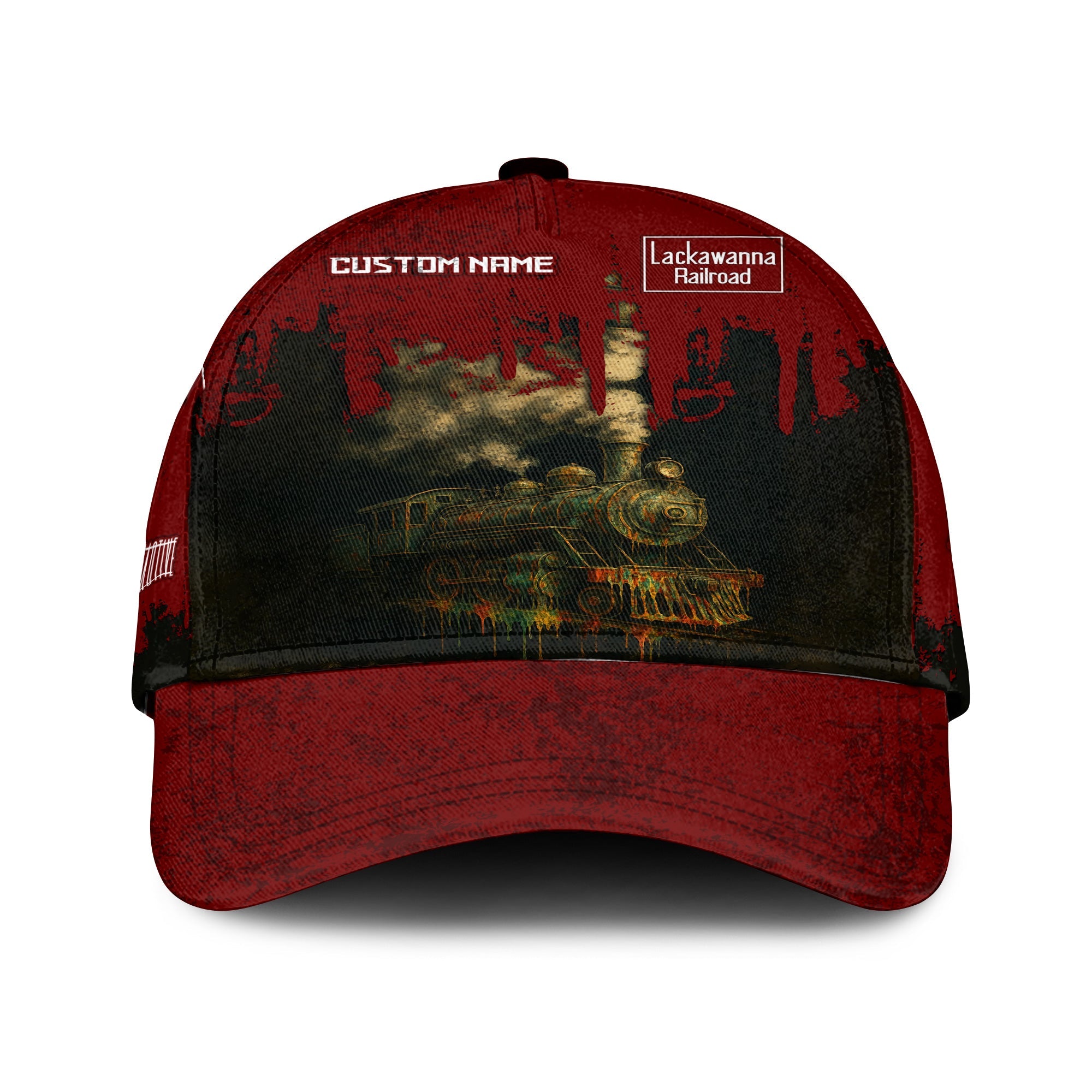 Railspirit Personalized Delaware, Lackawanna and Western Railroad Classic Cap Vintage Train Art Style DL&W Cap For Locomotive Fans