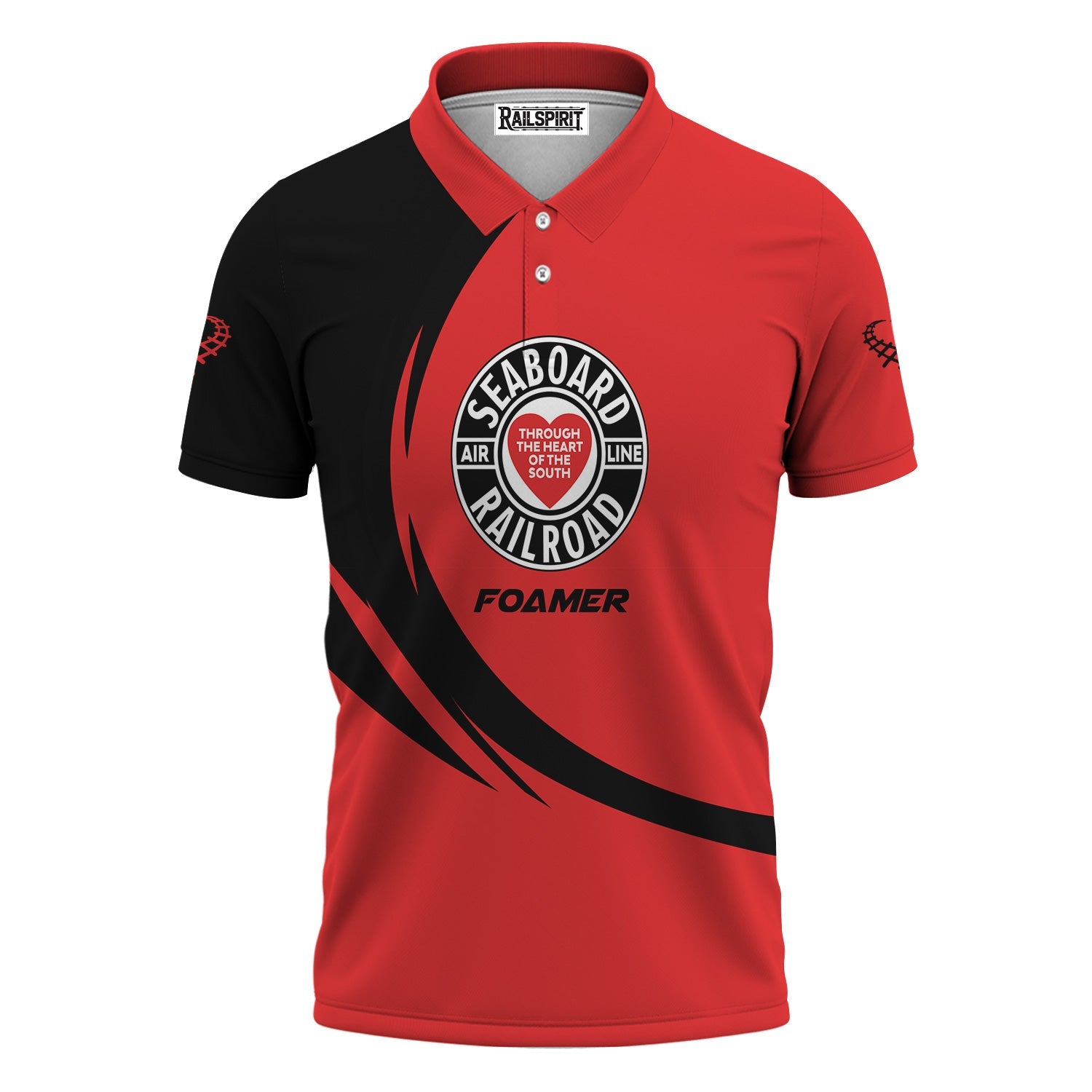 Railspirit Personalized Seaboard Air Line Railroad Polo Shirt Unique Graphic Style Shirt For Train Enthusiasts