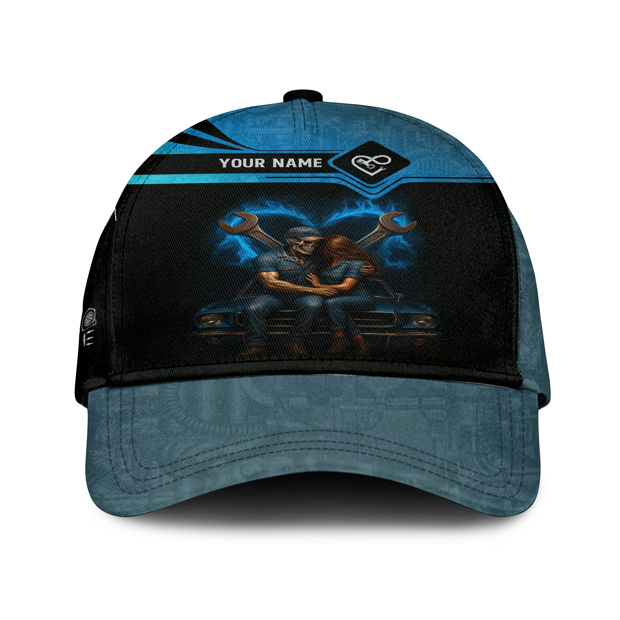 Personalized Classic Cap He Is The Bolt To My Nut, Funny Mechanic Cap, Couple Gift For Garage Lovers