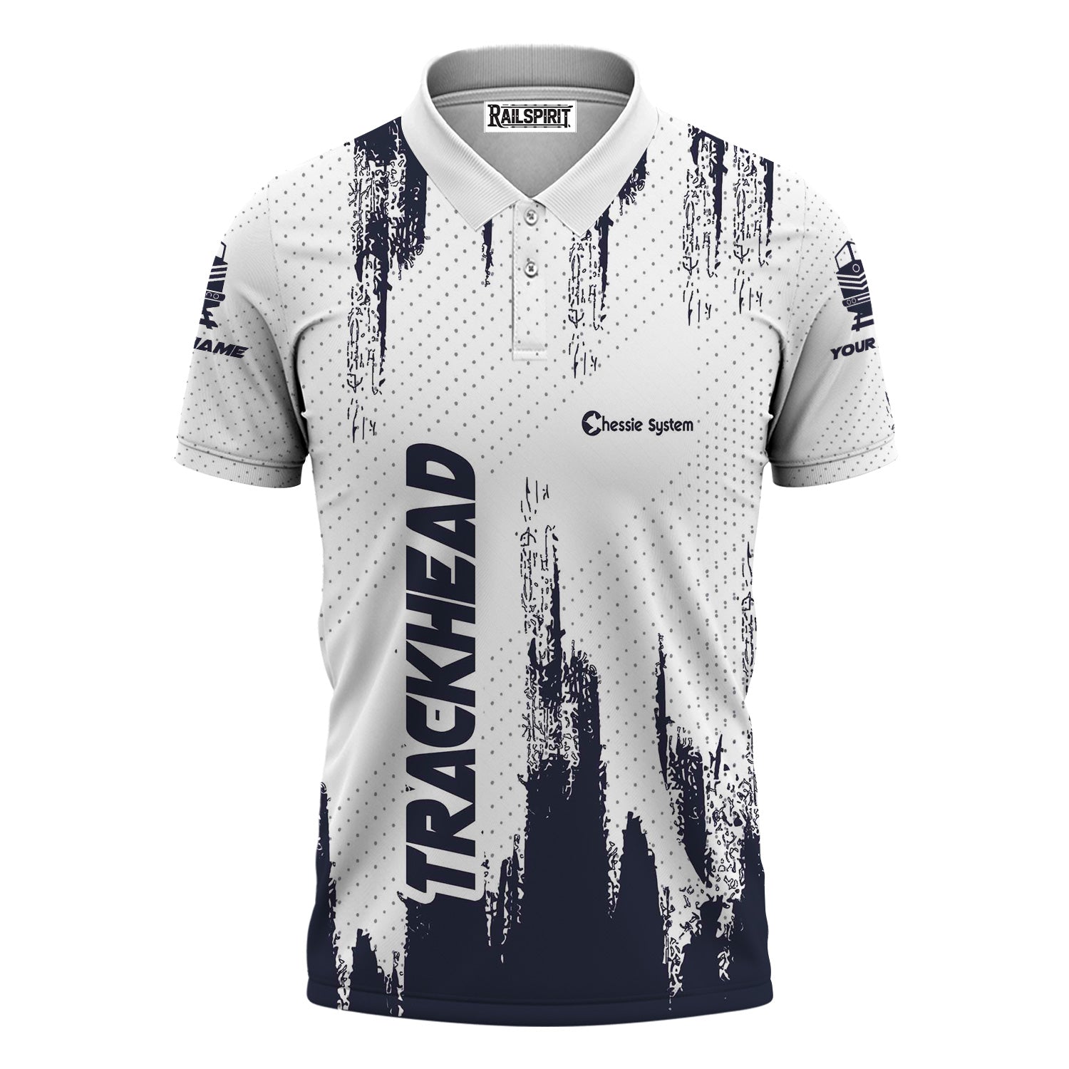 Railspirit Personalized Chessie System Railroad Polo Shirt Paint Impact Design Train Shirt for Trackhead