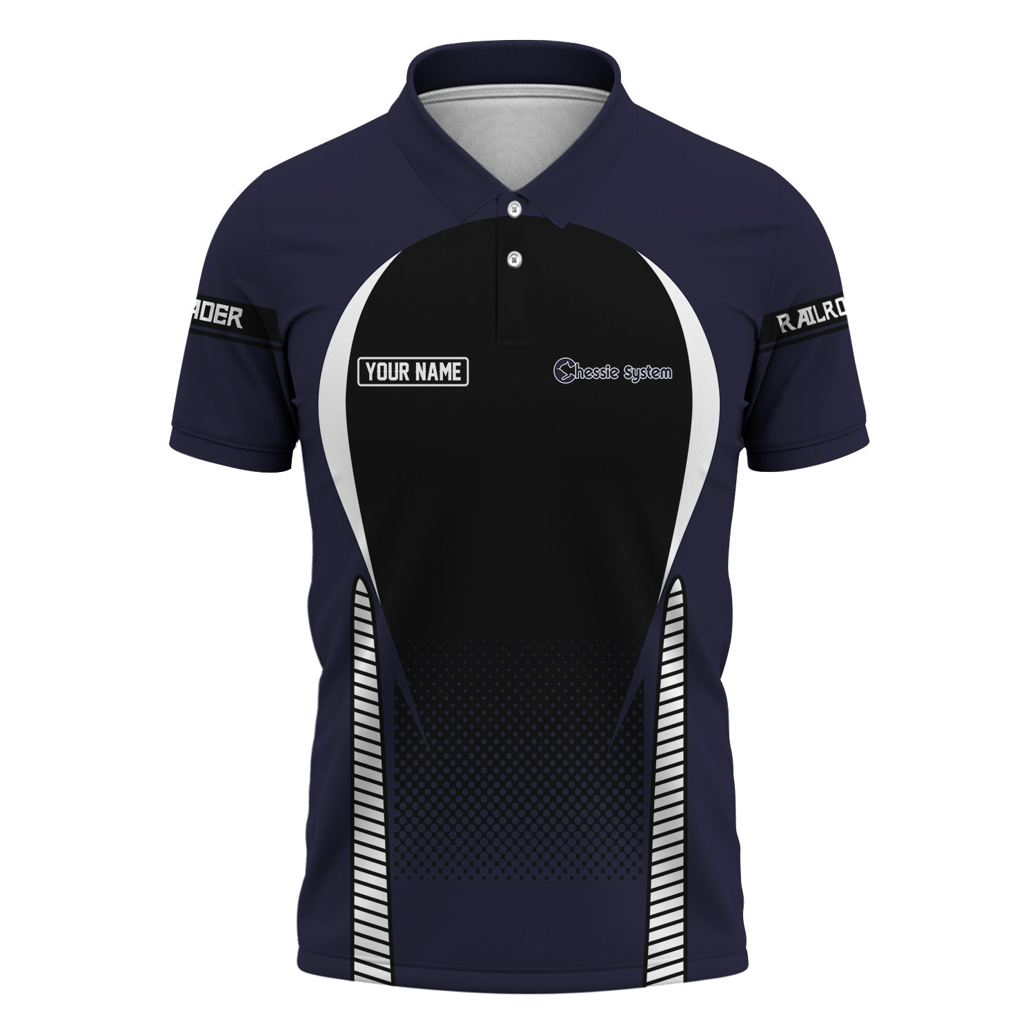 Railspirit Personalized Chessie System Railroad Polo Shirt Stress Is Caused By Not Having Enough Trains Shirt All Over Print