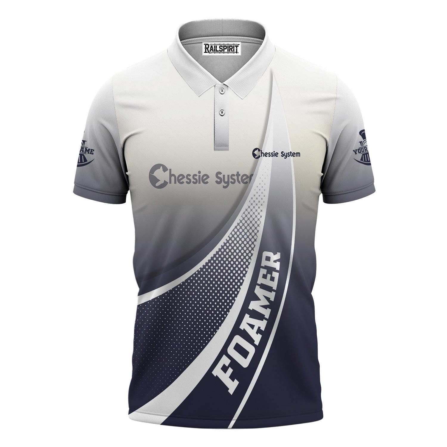 Railspirit Personalized Chessie System Railroad Polo Shirt Railway-Themed Style Shirt Gift Idea For Trainspotter