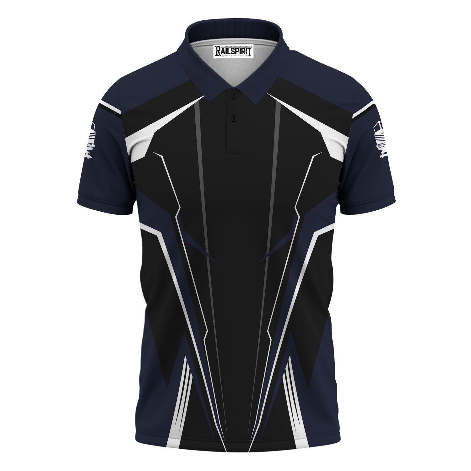 Railspirit Personalized Chessie System Railroad Polo Shirt Lightning-Edge Design Train Shirt For Railroad Lovers