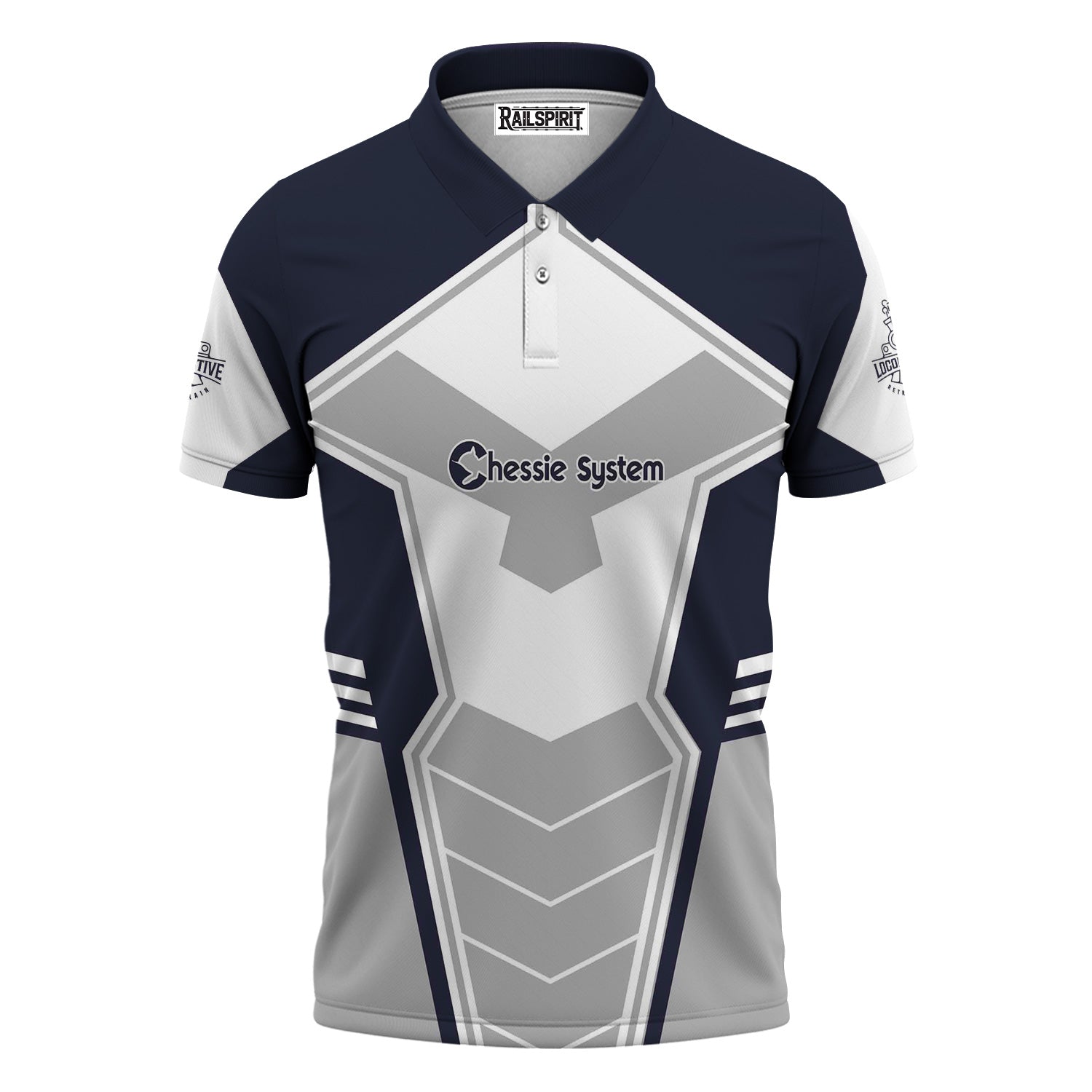 Railspirit Personalized Chessie System Railroad Polo Shirt Engine-Inspired Style Train Shirt for Railroad Fanatic