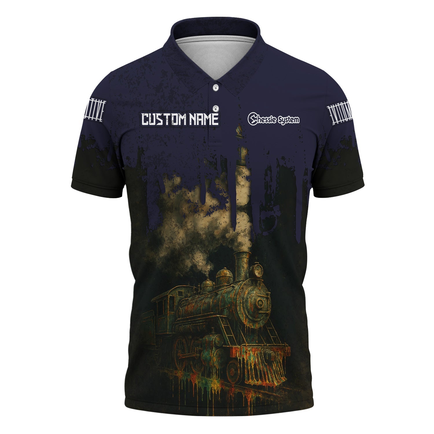 Railspirit Personalized Chessie System Railroad Polo Shirt Vintage Train Art Style Shirt For Locomotive Fans