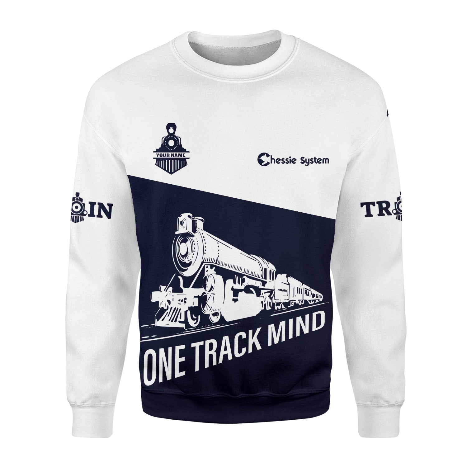 Railspirit Personalized Chessie System Railroad Sweatshirt One Track Mind Train Sweater Gift Idea For Train Lover