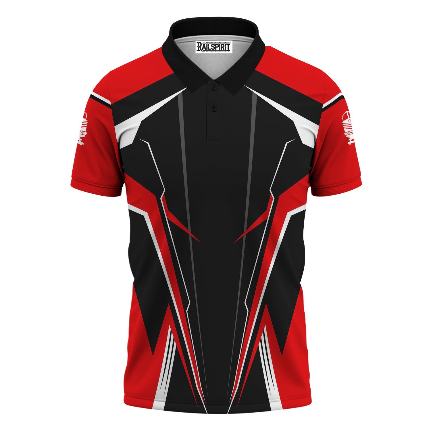 Railspirit Personalized Atlantic Coast Line Railroad Polo Shirt Lightning-Edge Design Train Shirt For Railroad Lovers