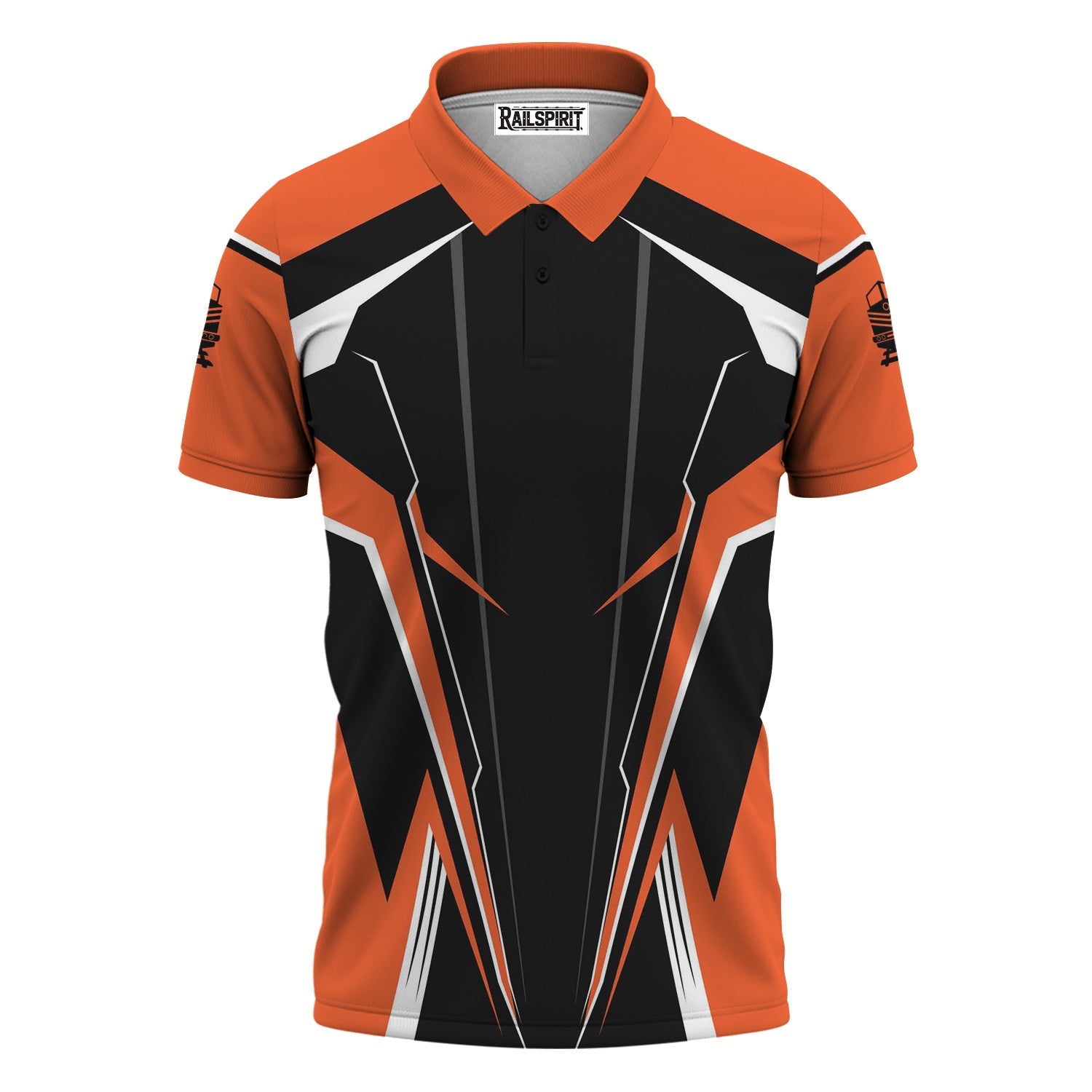 Railspirit Personalized Illinois Central Railroad Polo Shirt Lightning-Edge Design Train Shirt For Railroad Lovers