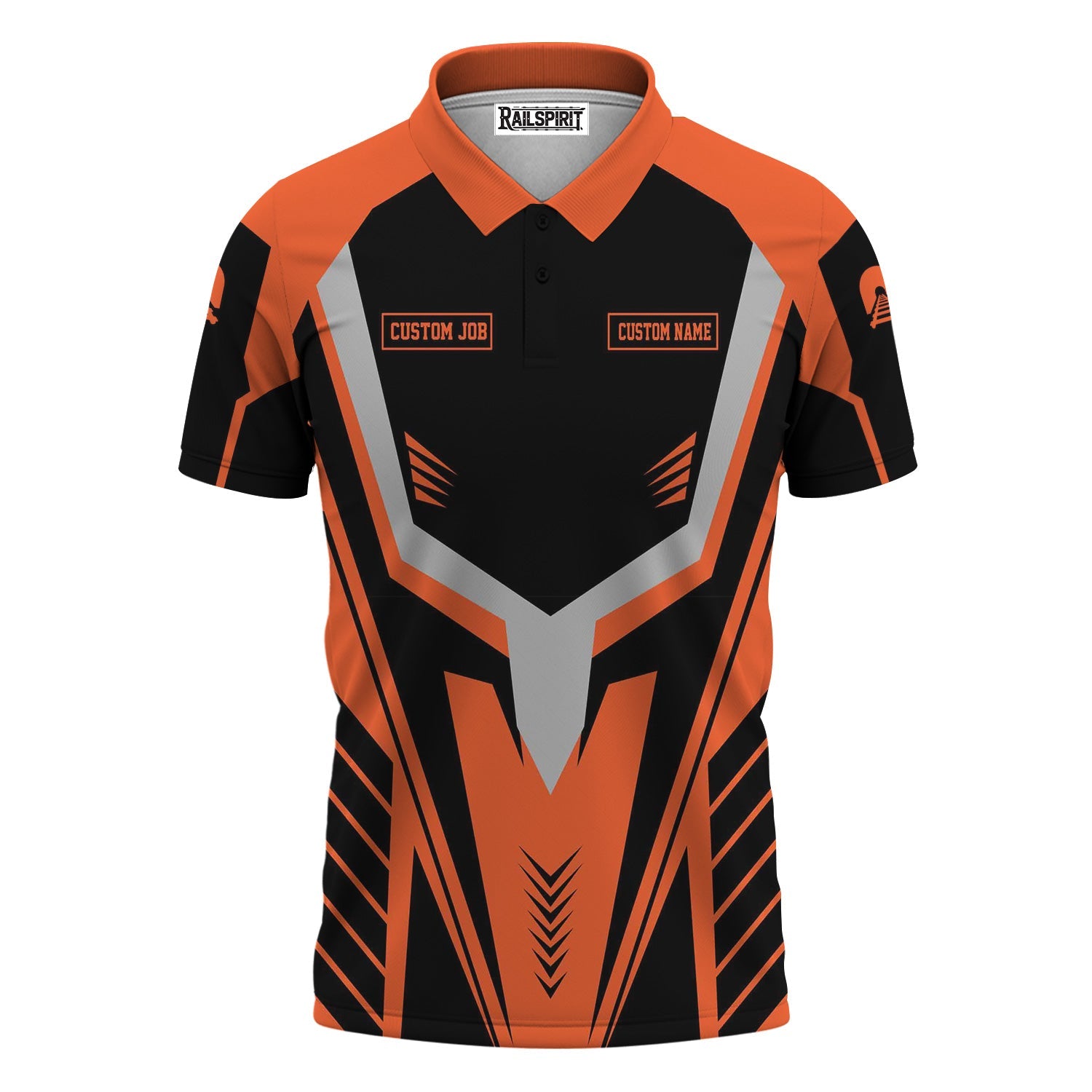 Railspirit Personalized Illinois Central Railroad Polo Shirt Workwear-Inspired with Custom Position Train Shirt