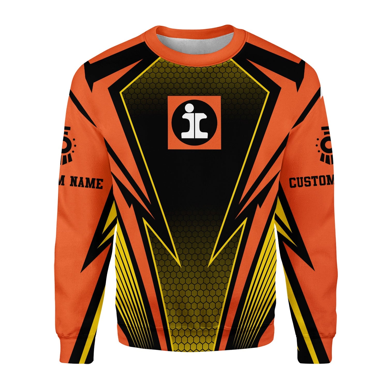 Railspirit Personalized Illinois Central Railroad Sweatshirt Lightning Graphic Style Shirt Gift Idea For Train Lover