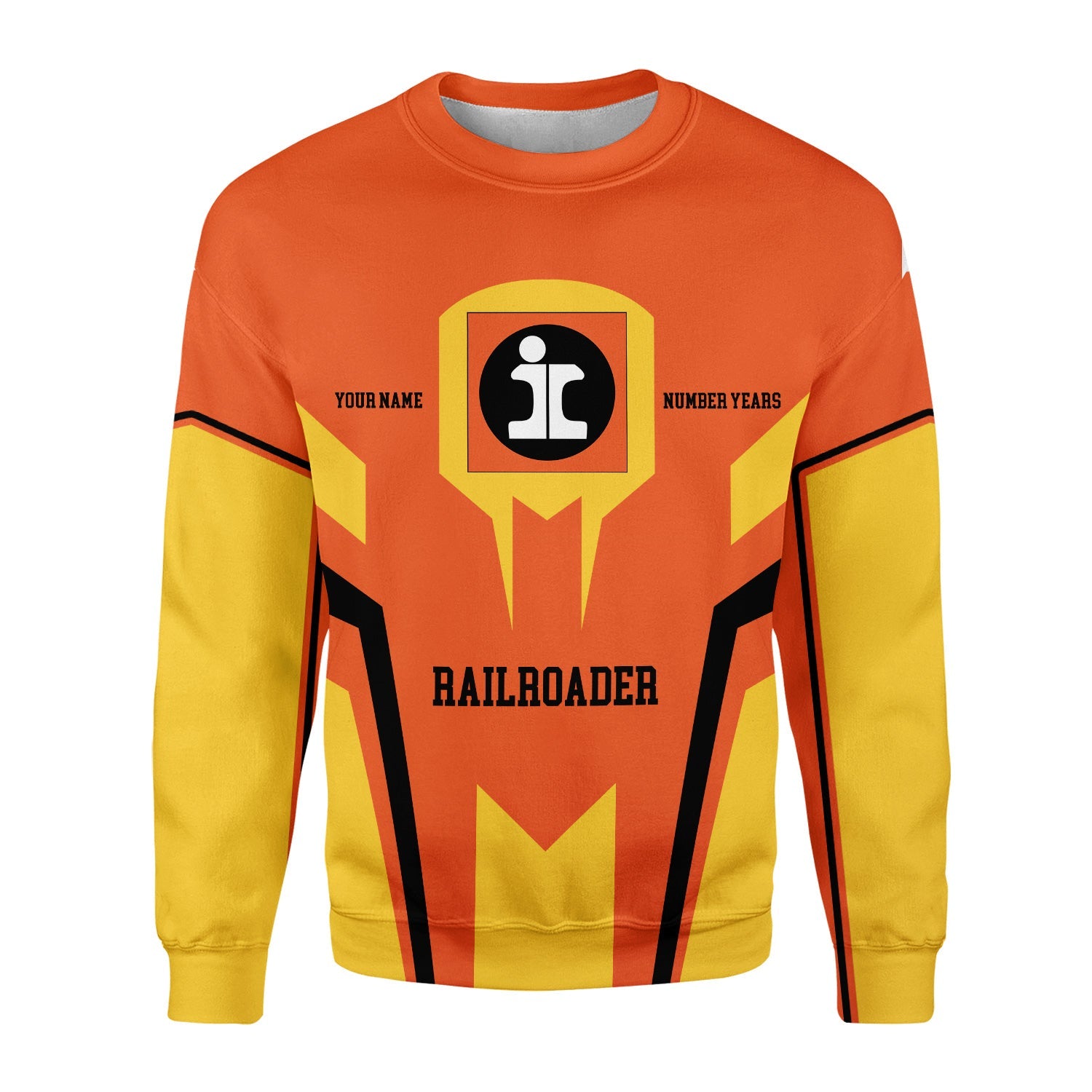 Railspirit Personalized Illinois Central Railroad Sweatshirt Custom Year Railroader Shirt Gift Idea For Train Lover