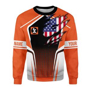 Railspirit Personalized Illinois Central Railroad Sweatshirt American Eagle Vintage Train Shirt