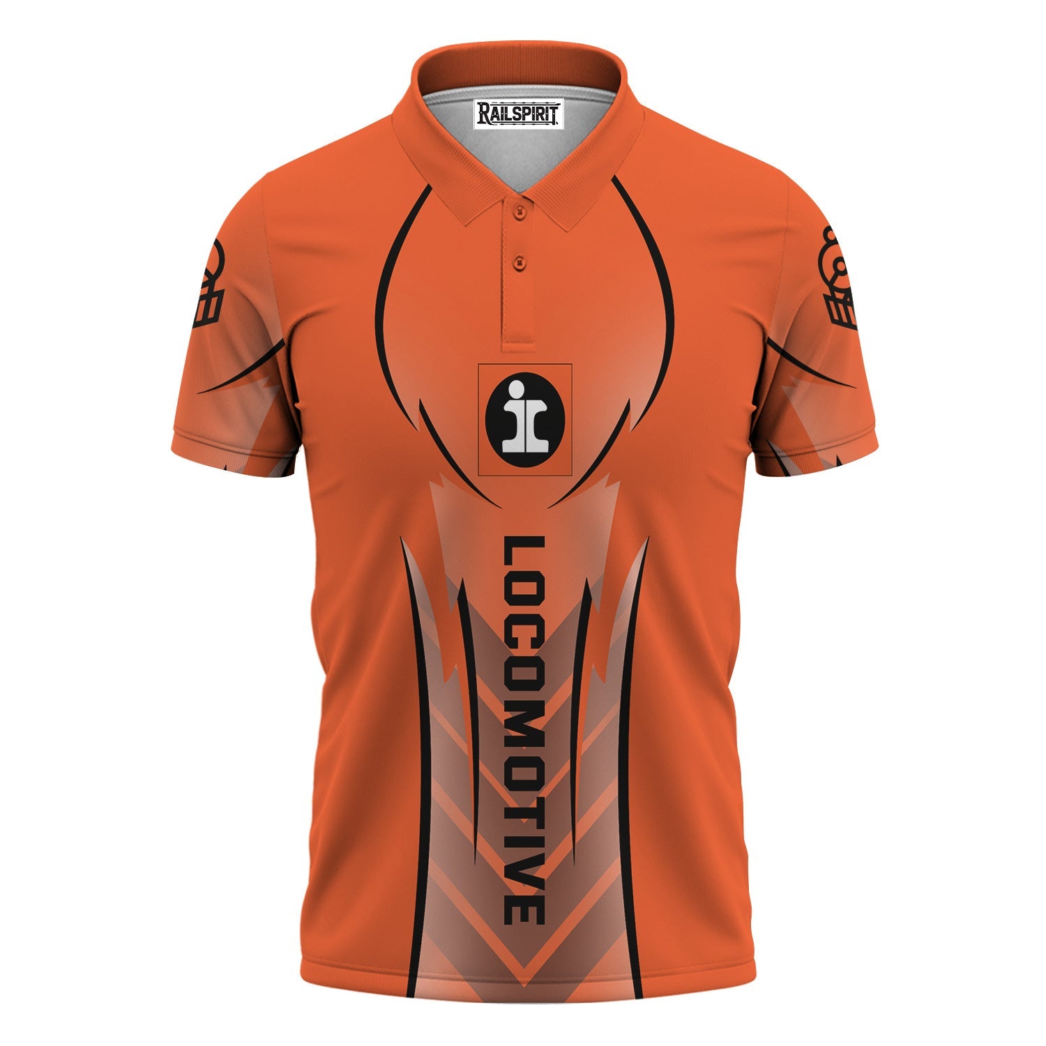 Railspirit Personalized Illinois Central Railroad Polo Shirt Striking Line Style Train Shirt For Locomotive Lovers