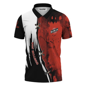 Railspirit Personalized Chicago and North Western Railway Polo Shirt Retro Stitches Design with Custom Position Train Shirt