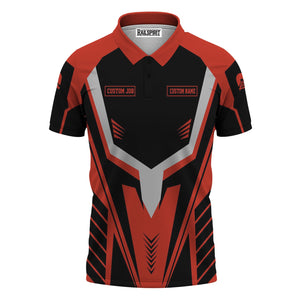 Railspirit Personalized Chicago and North Western Railway Polo Shirt Workwear-Inspired with Custom Position Train Shirt