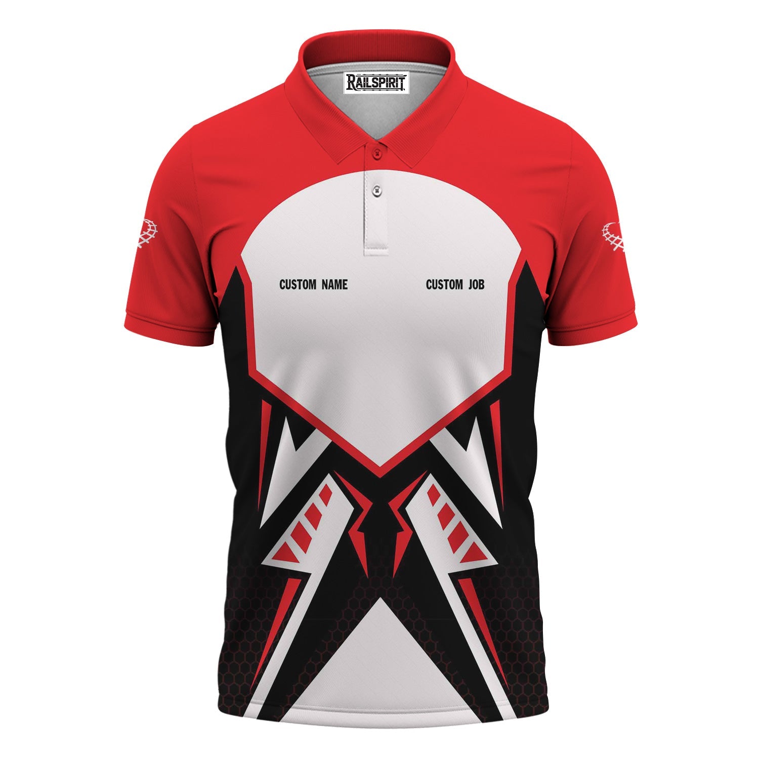 Railspirit Personalized Chicago, Milwaukee, St. Paul and Pacific Railroad Polo Shirt Vibriant Style with Custom Position Milwaukee Road Train Shirt