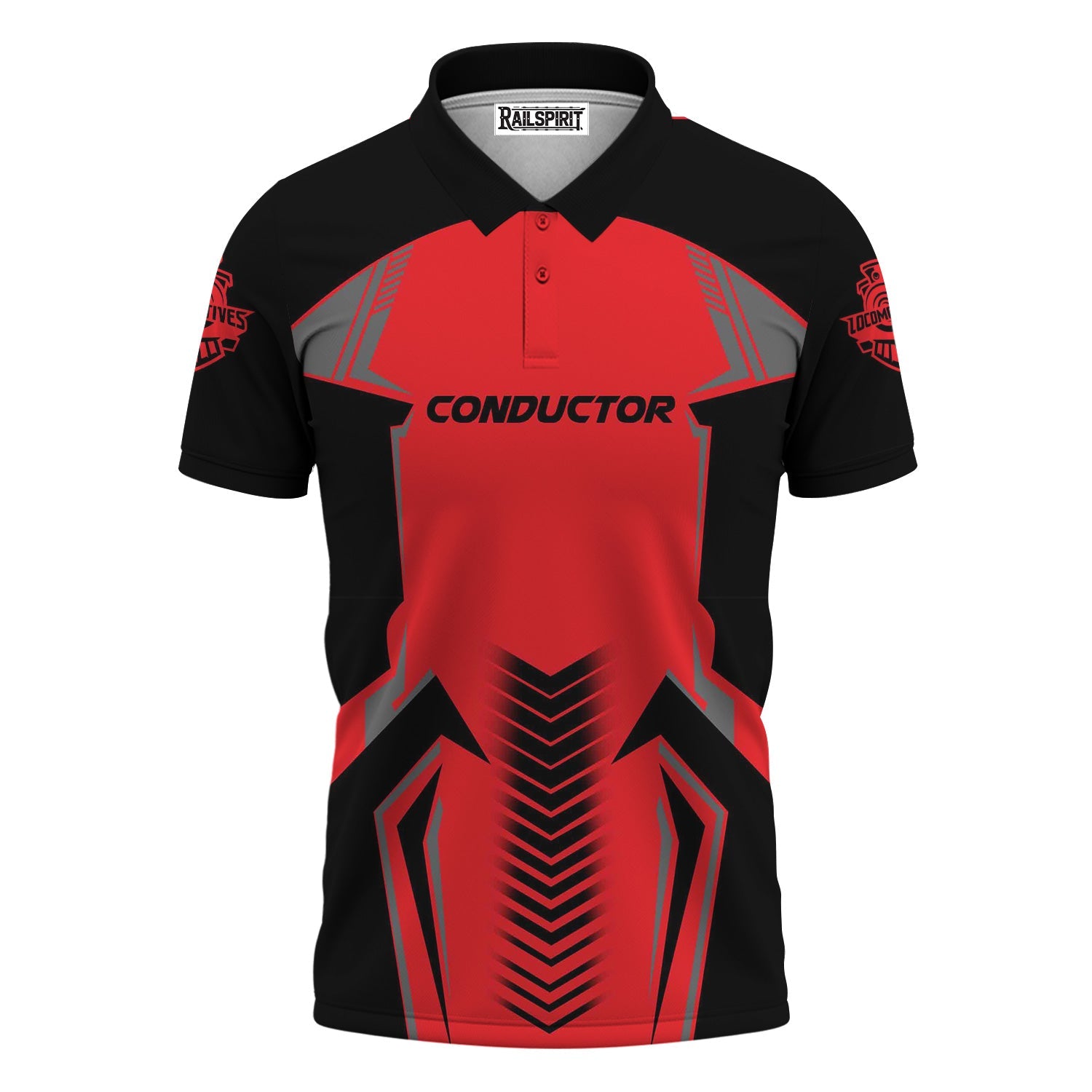 Railspirit Personalized Chicago, Milwaukee, St. Paul and Pacific Railroad Polo Shirt Standout Style with Custom Position Milwaukee Road Train Shirt