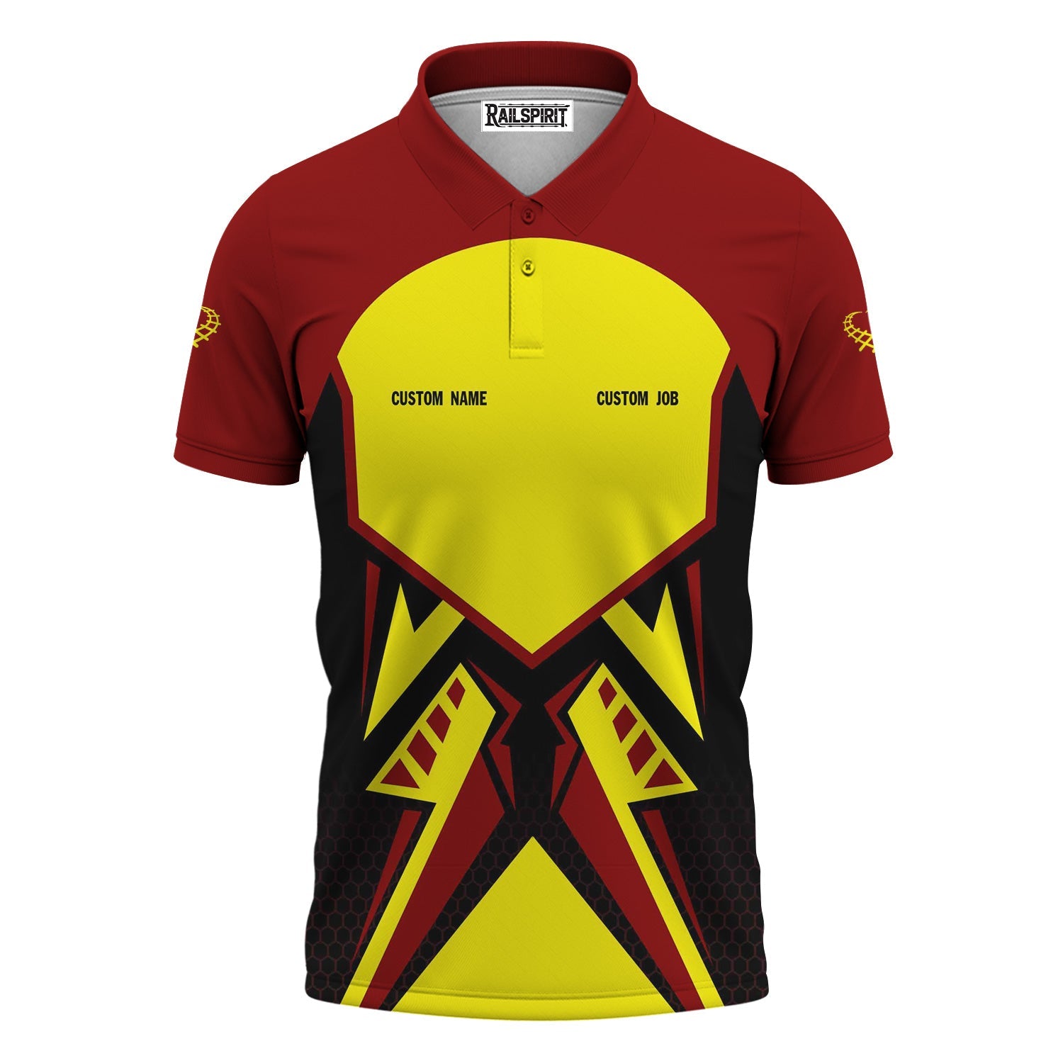 Railspirit Personalized Denver and Rio Grande Western Railroad Polo Shirt Vibriant Style with Custom Position Train Shirt