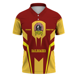 Railspirit Personalized Denver and Rio Grande Western Railroad Polo Shirt Custom Year Railroader Shirt Gift Idea For Train Lover