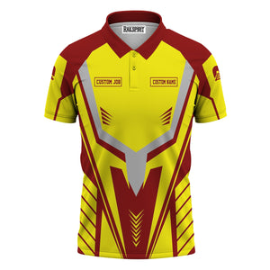 Railspirit Personalized Denver and Rio Grande Western Railroad Polo Shirt Workwear-Inspired with Custom Position Train Shirt