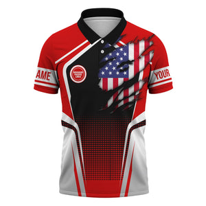 Railspirit Personalized Missouri Pacific Railroad Polo Shirt American Eagle Vintage Train Shirt