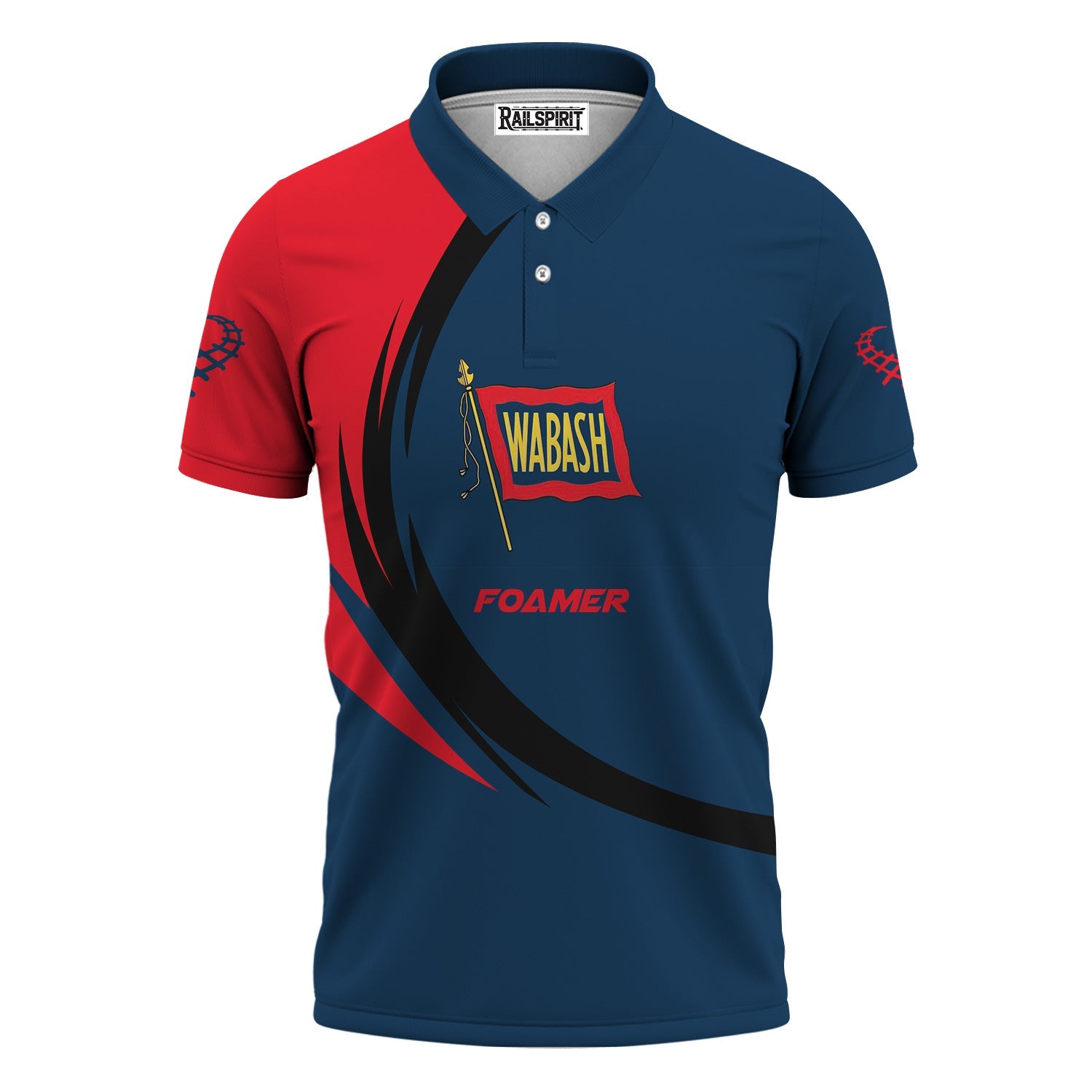 Railspirit Personalized Wabash Railroad Polo Shirt Unique Graphic Style Shirt For Train Enthusiasts