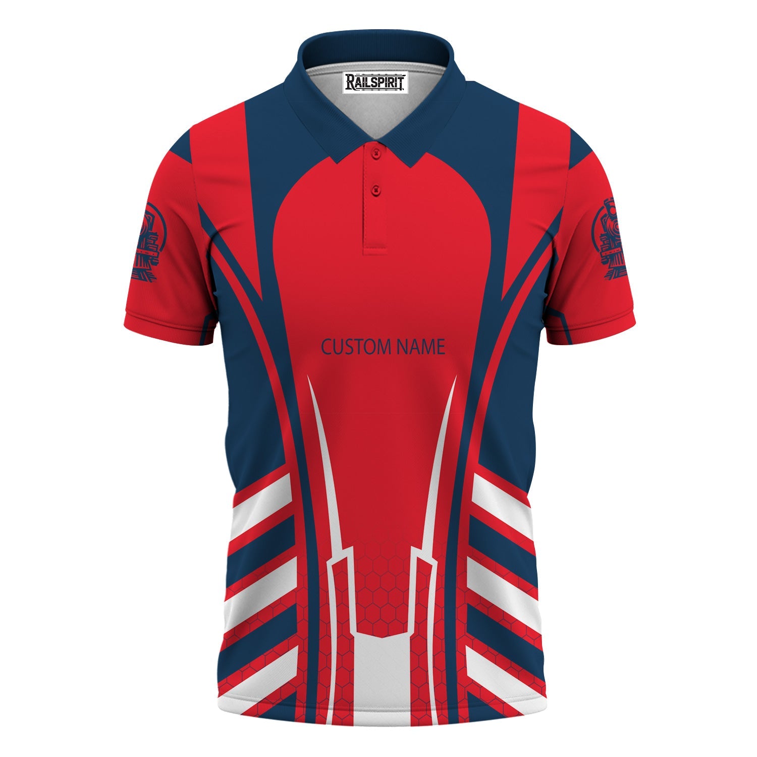 Railspirit Personalized Wabash Railroad Polo Shirt Striped Railroad Style Train Shirt All Over Print