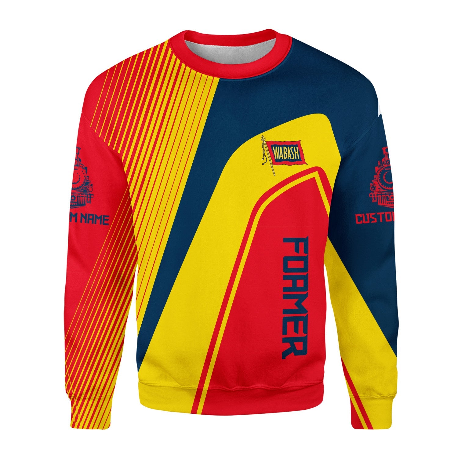 Railspirit Personalized Wabash Railroad Sweatshirt Vibrant Striking Style Shirt For Rail Enthusiasts