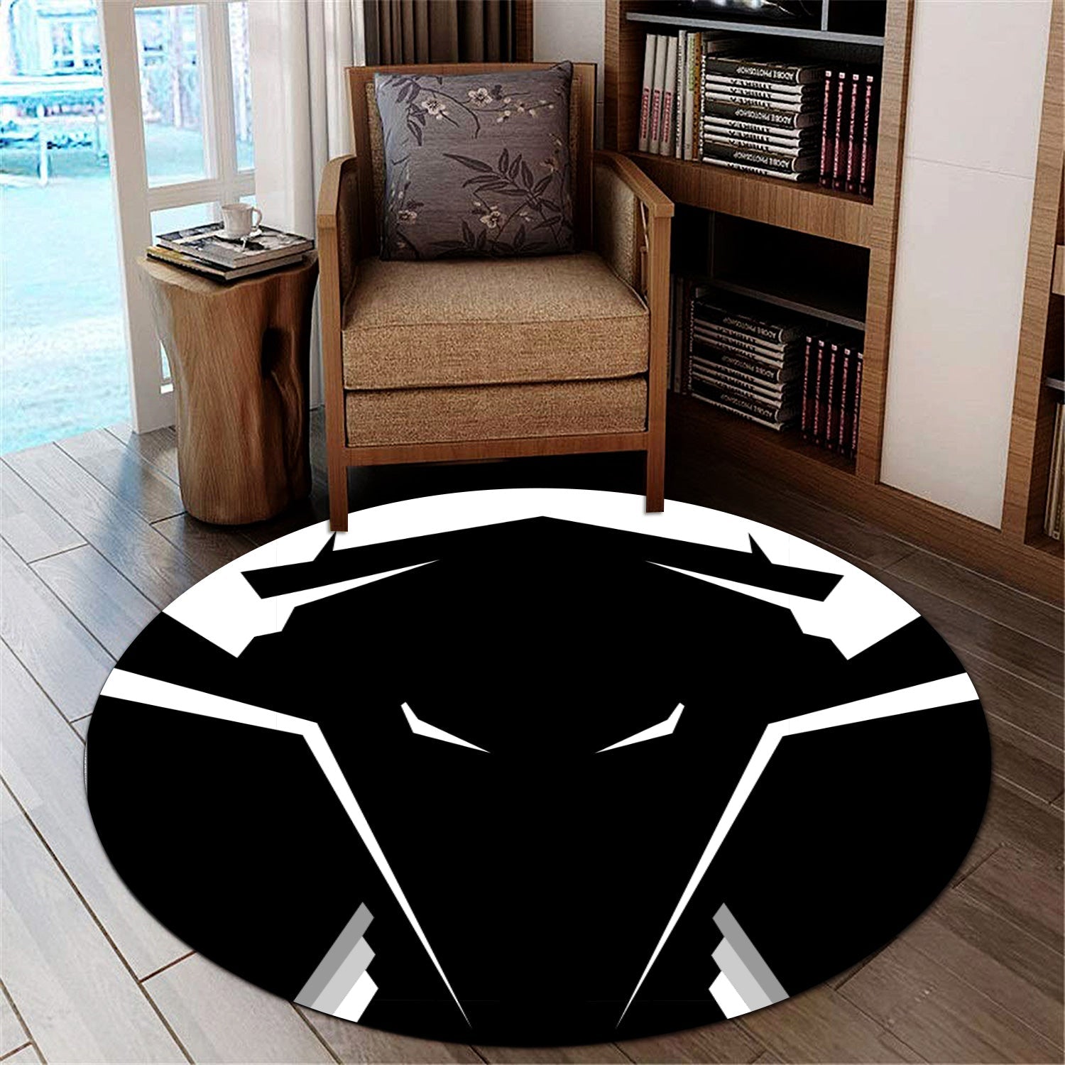 Railspirit Reading Railroad Round Mat Strong Line Style Rug All Over Print