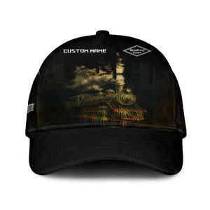 Railspirit Personalized Reading Railroad Classic Cap Vintage Train Art Style Cap For Locomotive Fans
