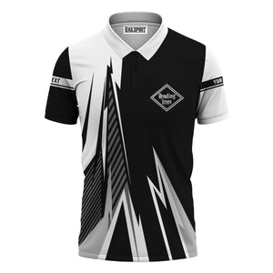 Railspirit Personalized Reading Railroad Polo Shirt Lightning-Inspired Railway Style Shirt For Train Lovers