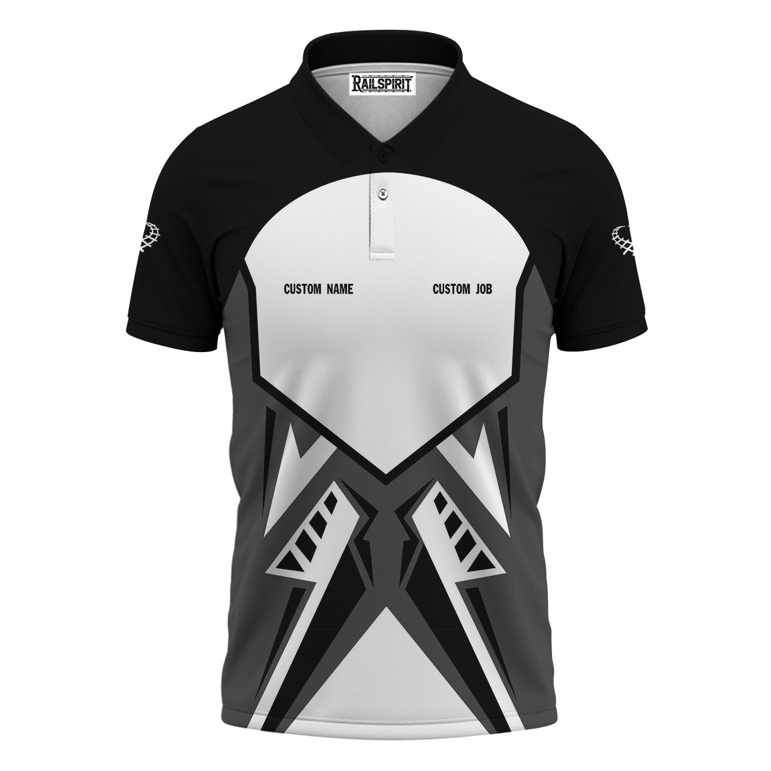 Railspirit Personalized Reading Railroad Polo Shirt Vibriant Style with Custom Position Train Shirt