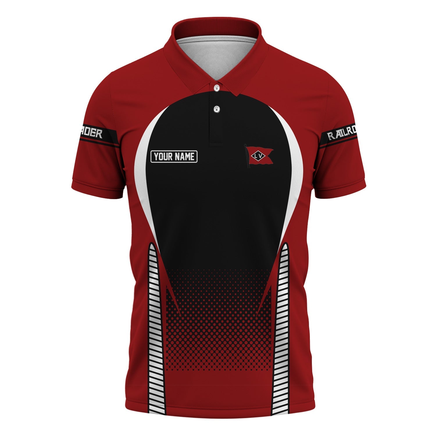 Railspirit Personalized Lehigh Valley Railroad Polo Shirt Stress Is Caused By Not Having Enough Trains Shirt All Over Print