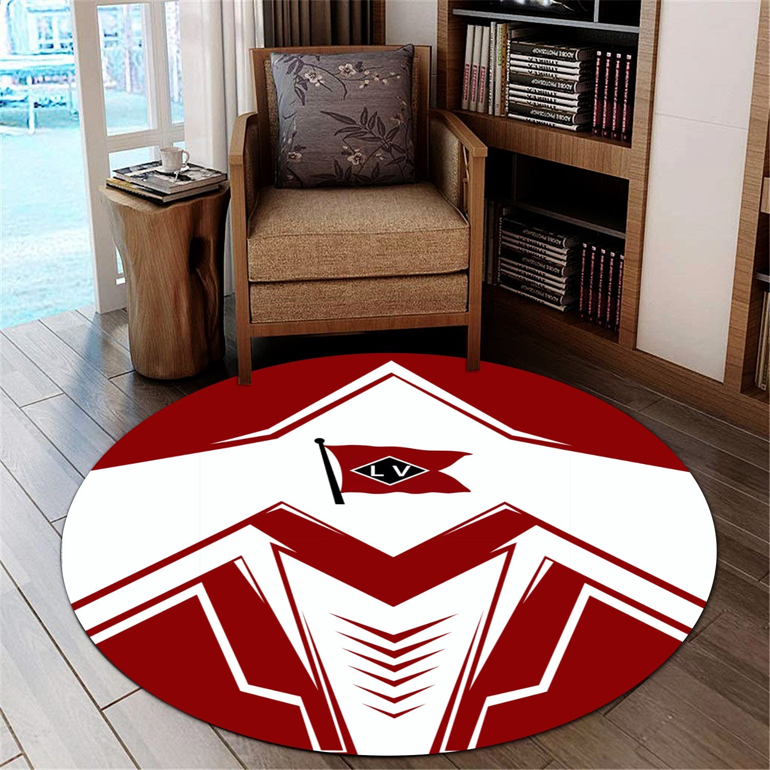 Railspirit Lehigh Valley Railroad Round Mat Railway Trainspotter Style Mat Gift Idea For Foamers