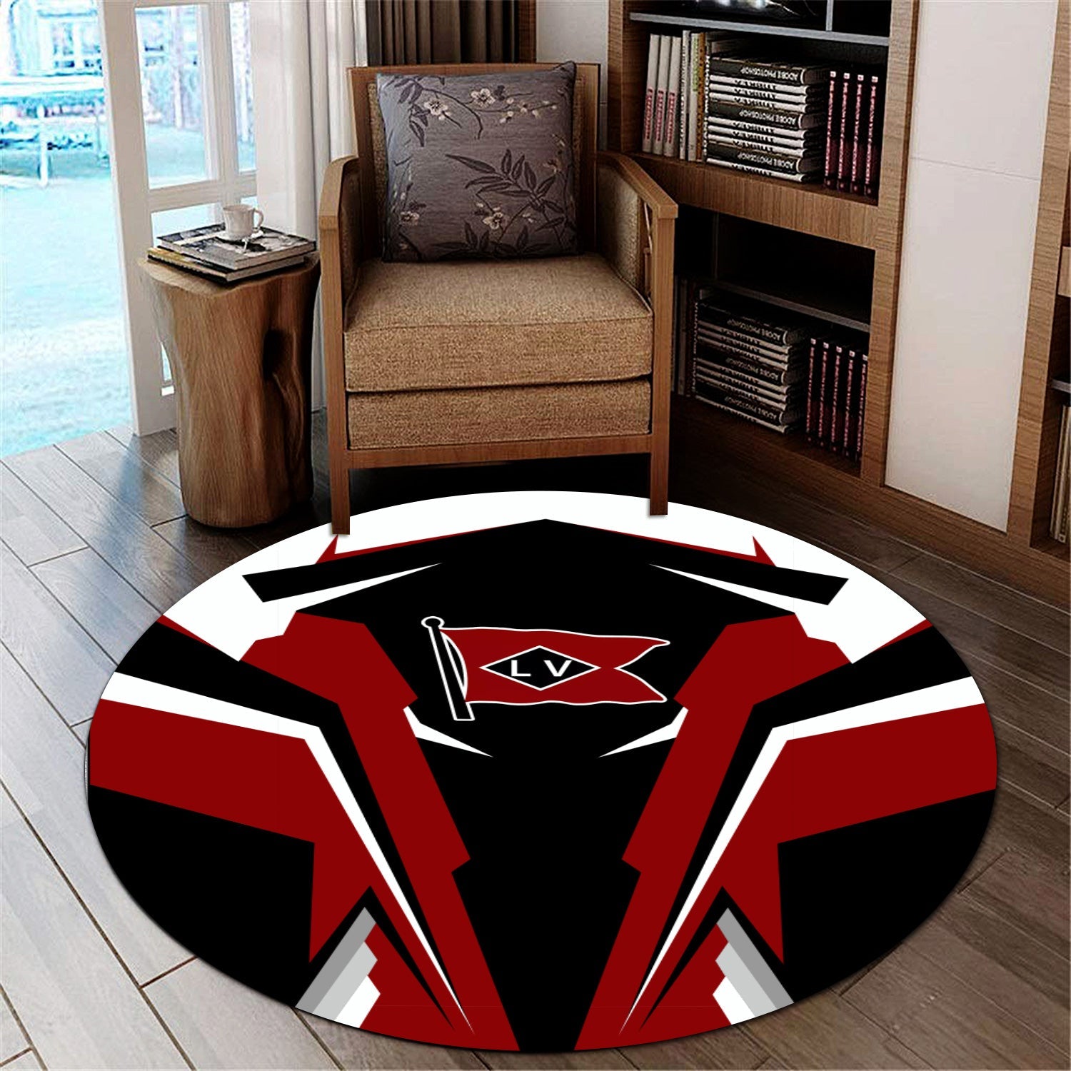 Railspirit Lehigh Valley Railroad Round Mat Strong Line Style Rug All Over Print